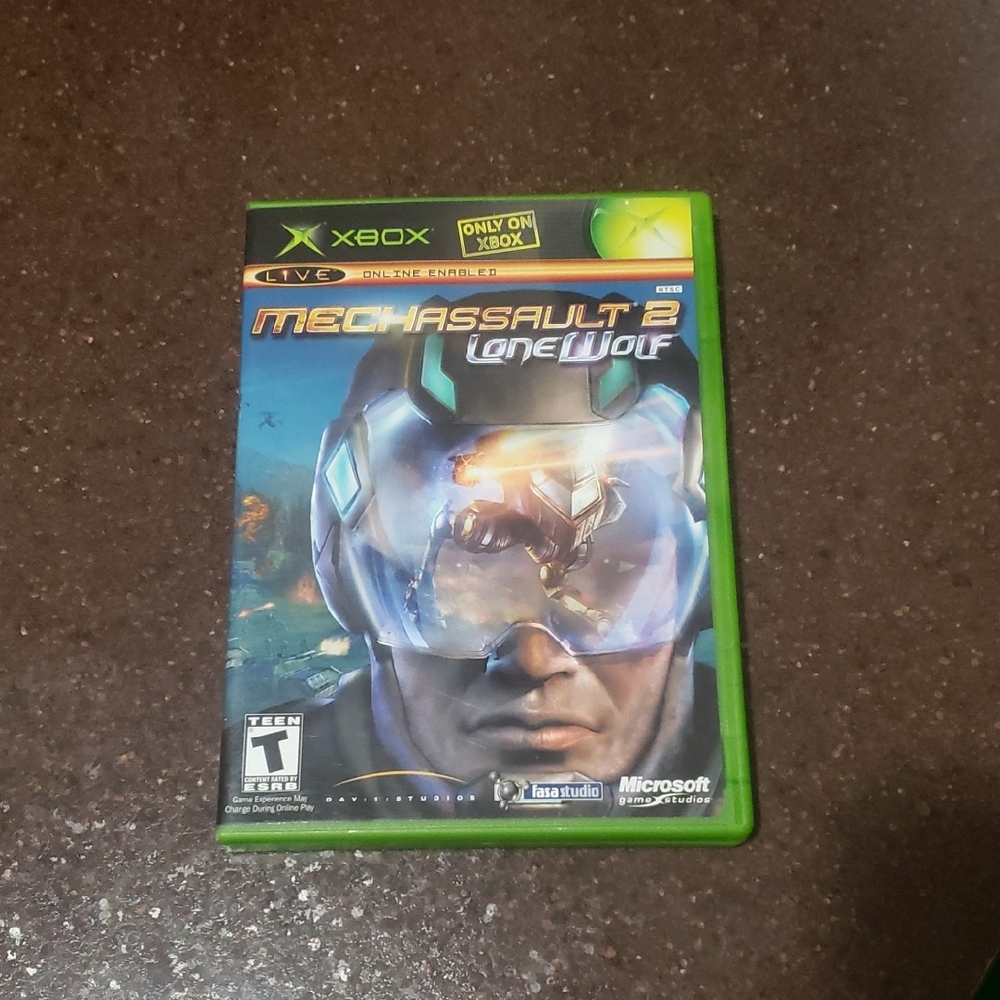 Green Xbox Video Game MechAssault 2 with Futuristic Cover Art